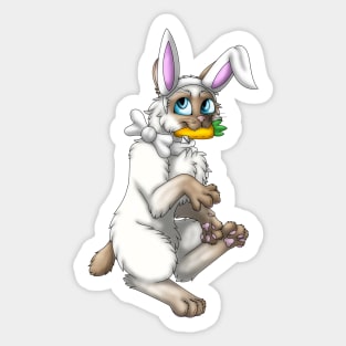 Bobtail BunnyCat: Cinnamon Point (White) Sticker